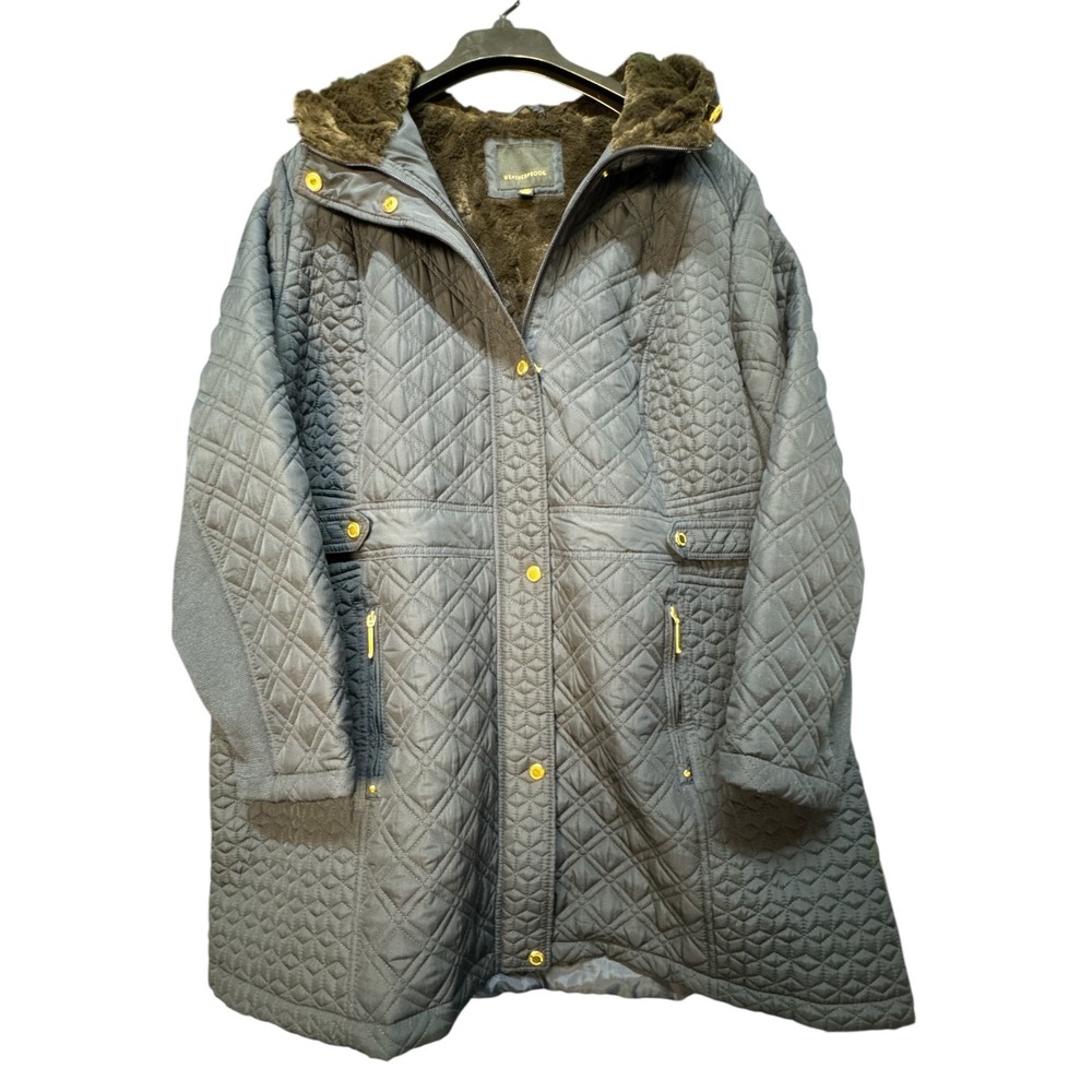 Weatherproof Button-Down Coat Jacket Navy XXL Heavyweight Outerwear Warm Classic